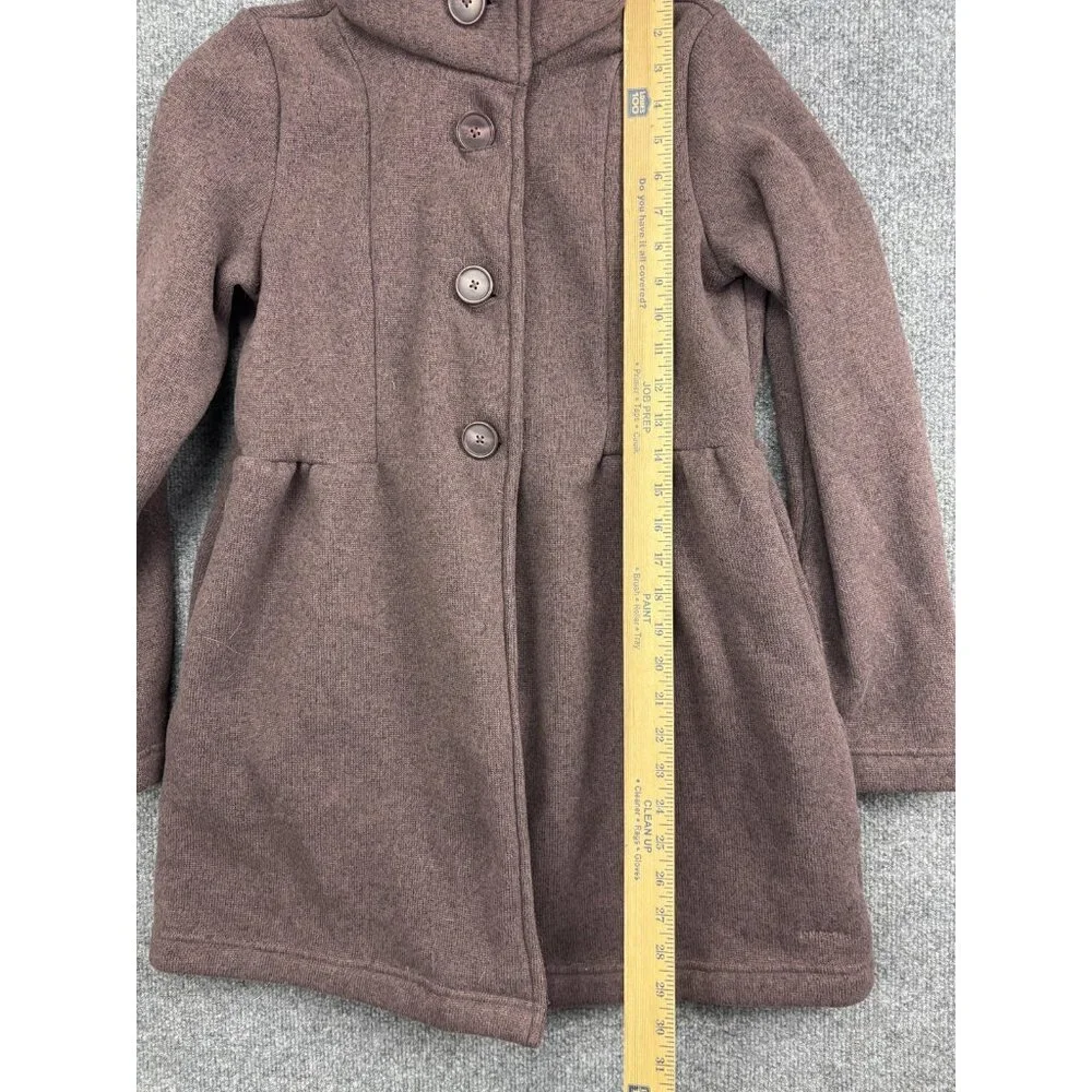 Patagonia‎ Better Sweater Coat Girls XXL 16-18 Brown Fleece Lined Button Front